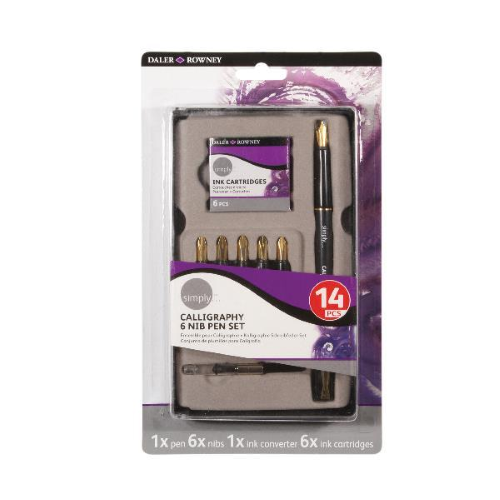 DALER ROWNEY CALLIGRAFIA SIMPLY SET DA 14 Pz INCHIOSTRO NERO